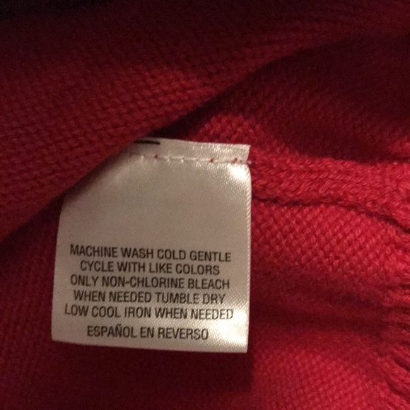 CHARTER CLUB Womens Red Long Sleeve Pullover Henley Neck Sweater Golden Clasps—L - Picture 6 of 16